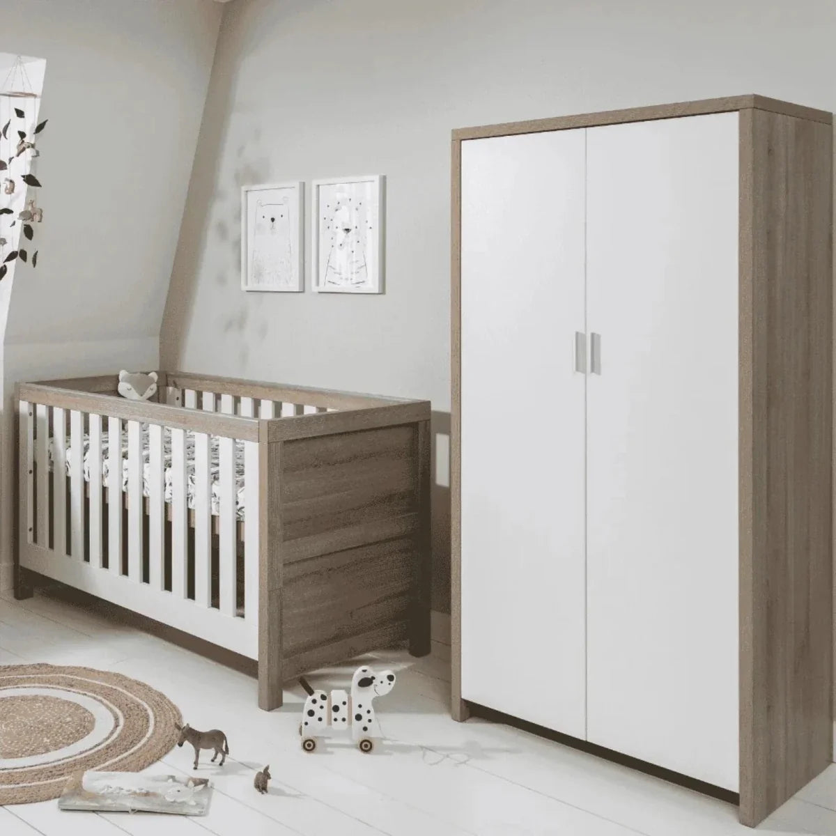 Tutti Bambini Modena Wardrobe - White/Oak
