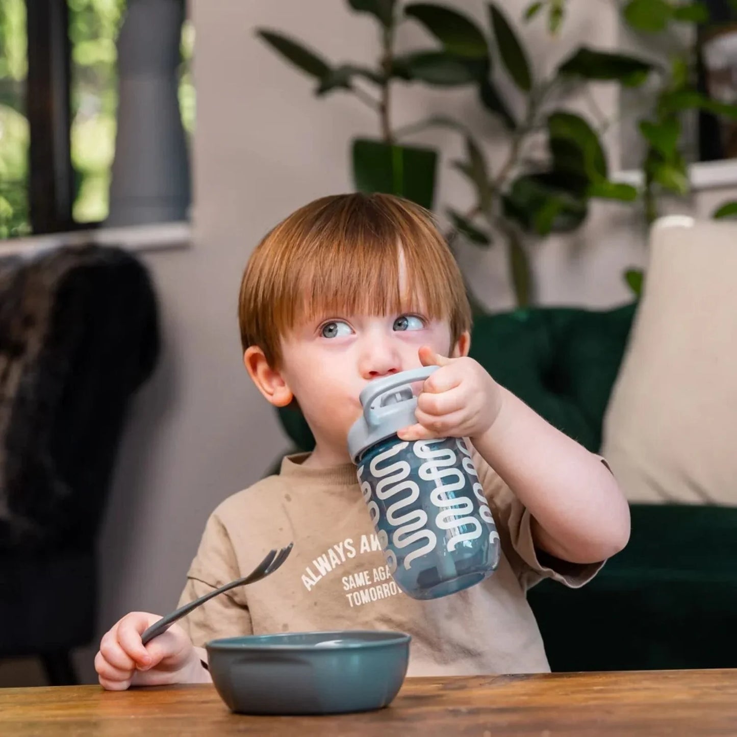 Vital Baby Hydrate Sippy Straw Cup 350ml - Natural Sky