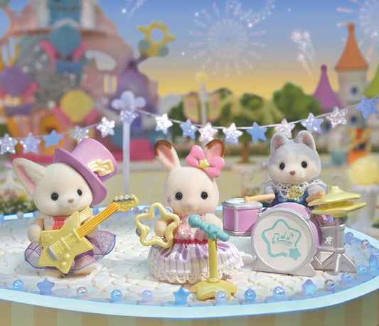 Coffret de jeu Sylvanian Families Baby Starry Concert pour enfants de 3 ans et plus