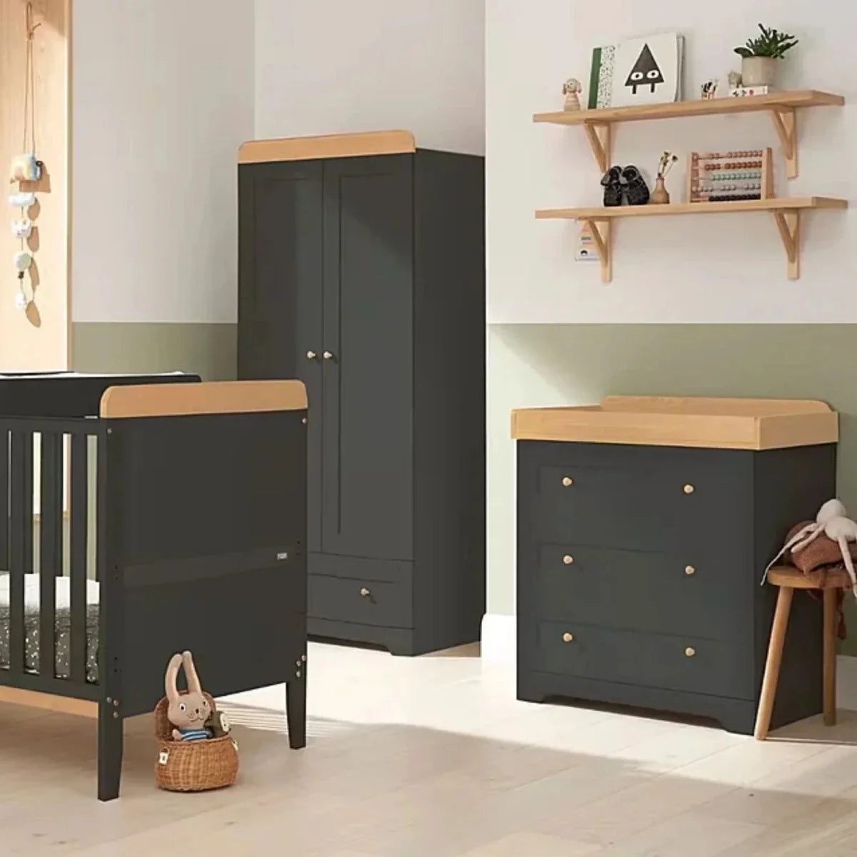Tutti Bambini Rio Chest Changer - Slate/Honey Oak