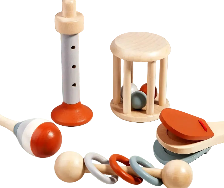 GrooveNest - 5-Piece Wooden Instrument Set