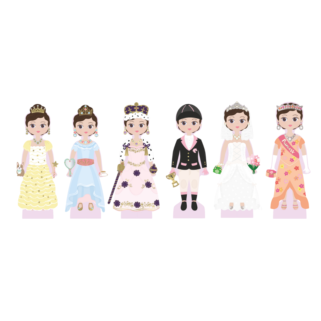 Wooden Magnetic Dress Up Doll - Charlotte