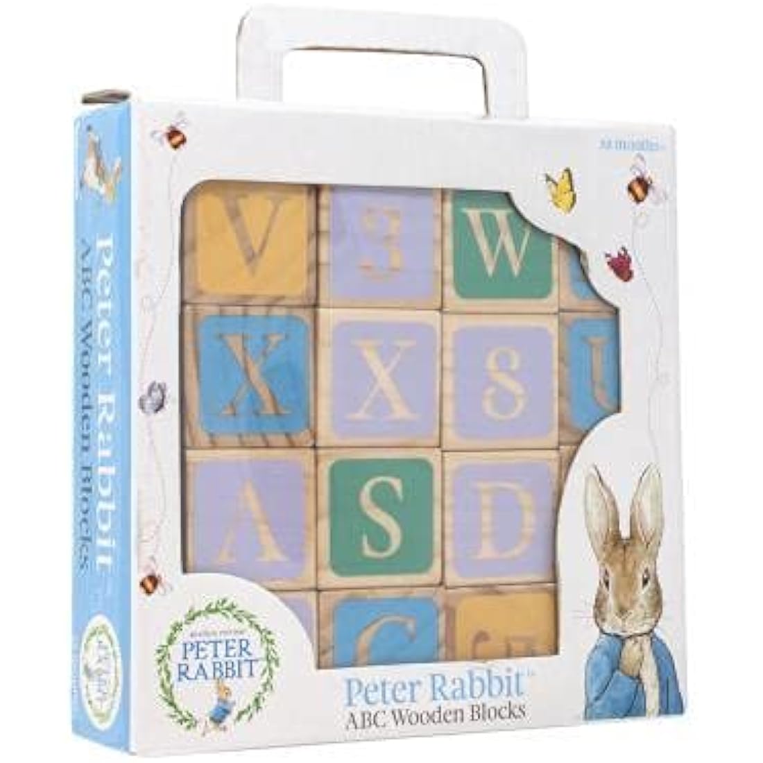 Official Peter Rabbit Wooden Building Blocks - Early Development Activity Toys for Toddlers - Beatrix Potter Stacking Bricks by Rainbow Designs