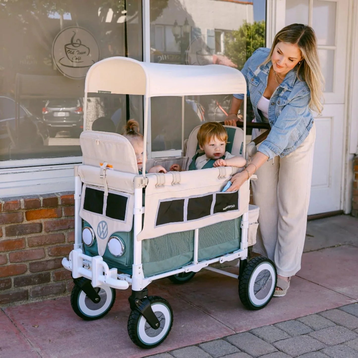 Poussette pliante Wonderfold VW2 Volkswagen - Verte