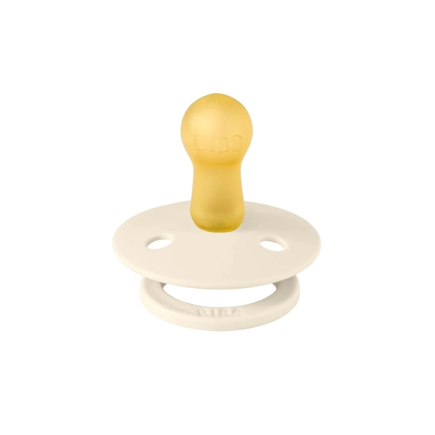 Sucettes en latex BIBS Pin 0-6 mois, lot de 2 - Ivoire et Vanille