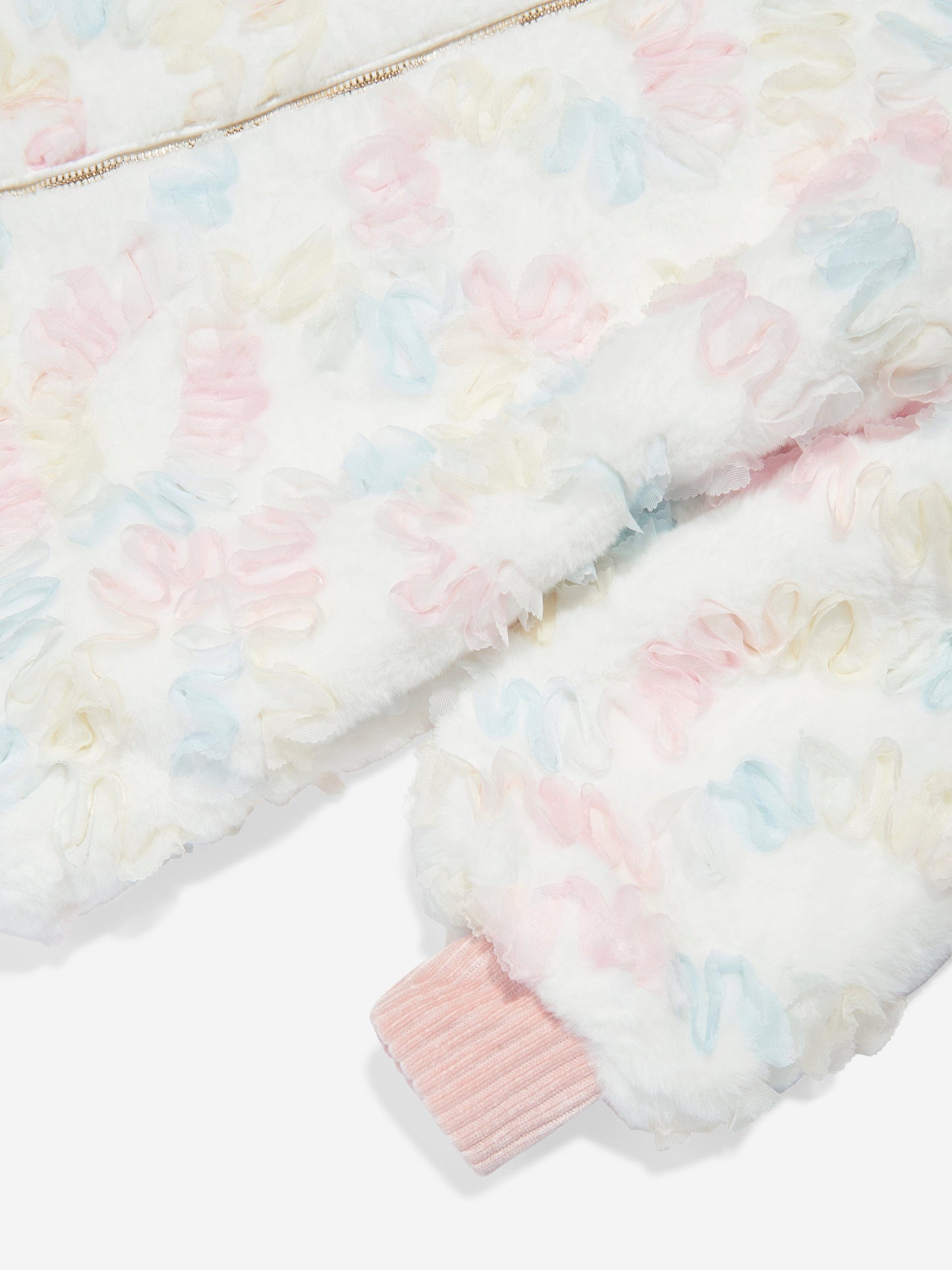 Angels Face Girls Oscars Pastel Fur Jacket in Multicolour