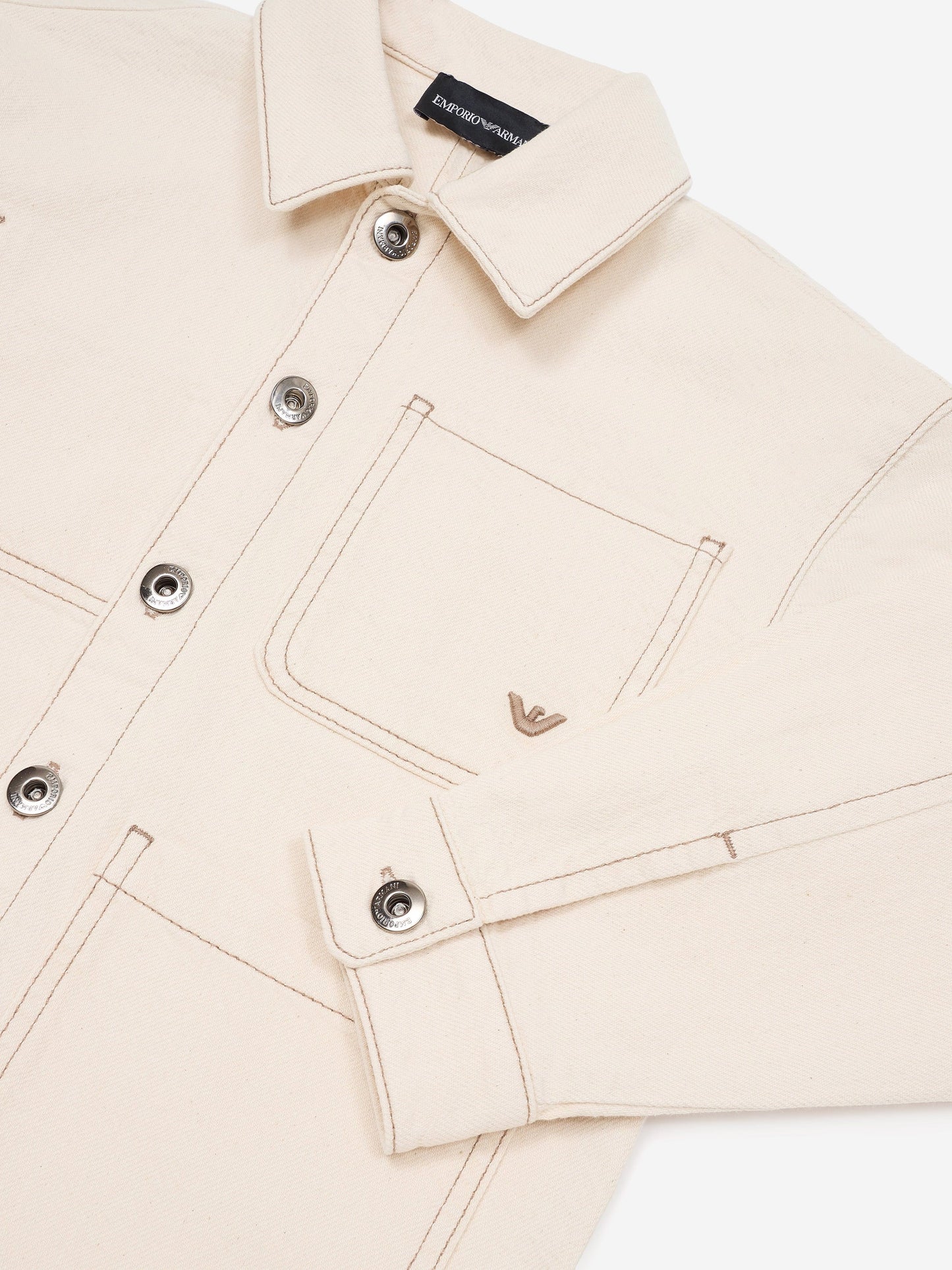 Emporio Armani Boys Cotton Jacket in Beige