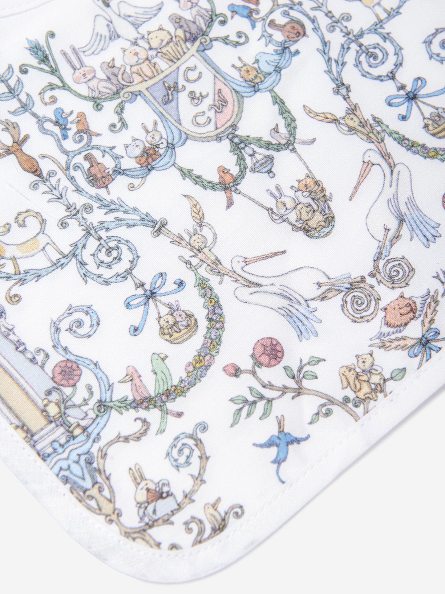 Atelier Choux Baby Satin Toile De Jouy Atelier Choux & Caitlin Wilson Bib in Blue