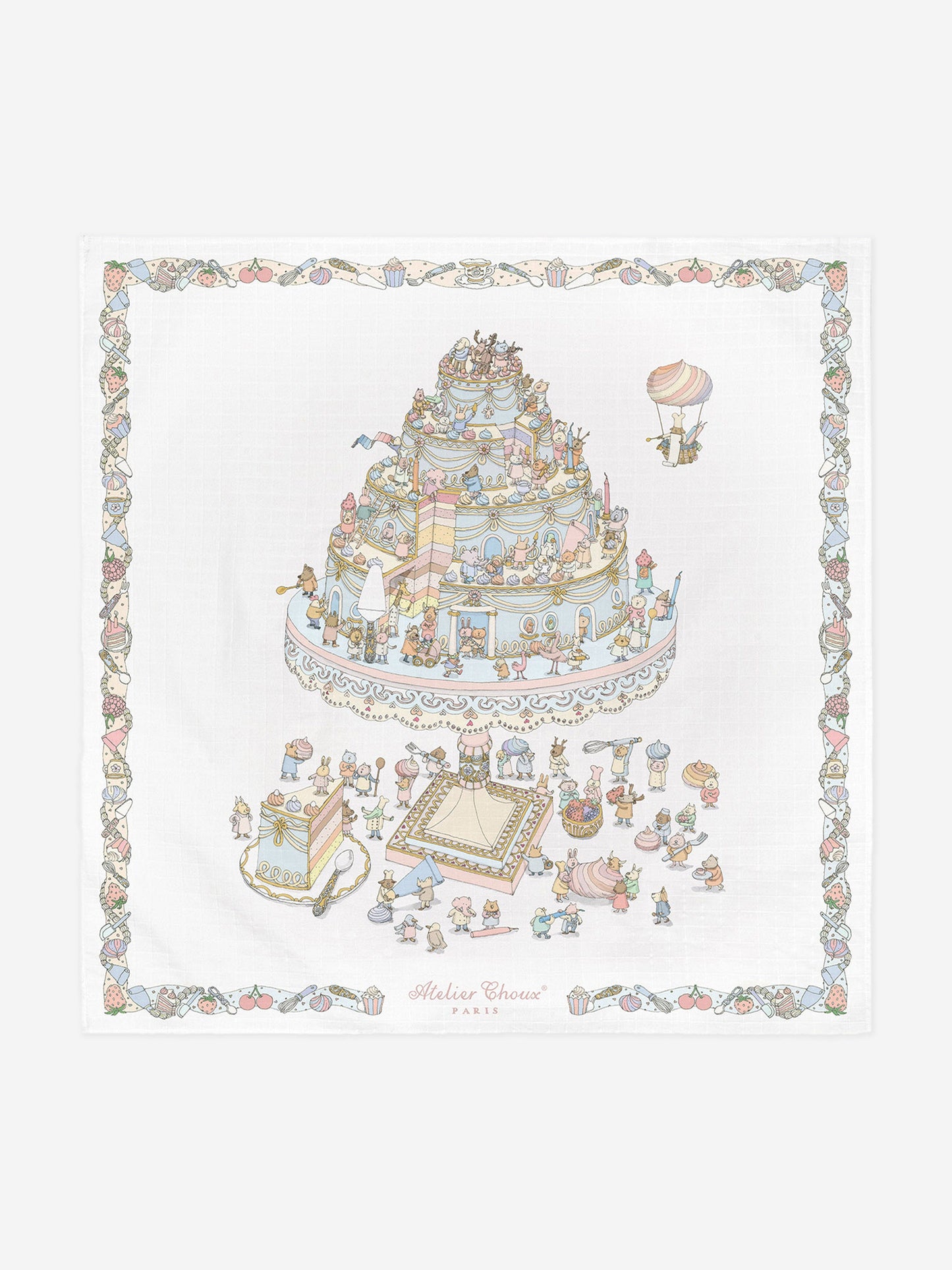 Atelier Choux Baby Le Gateau Swaddle in Blue (100cm)