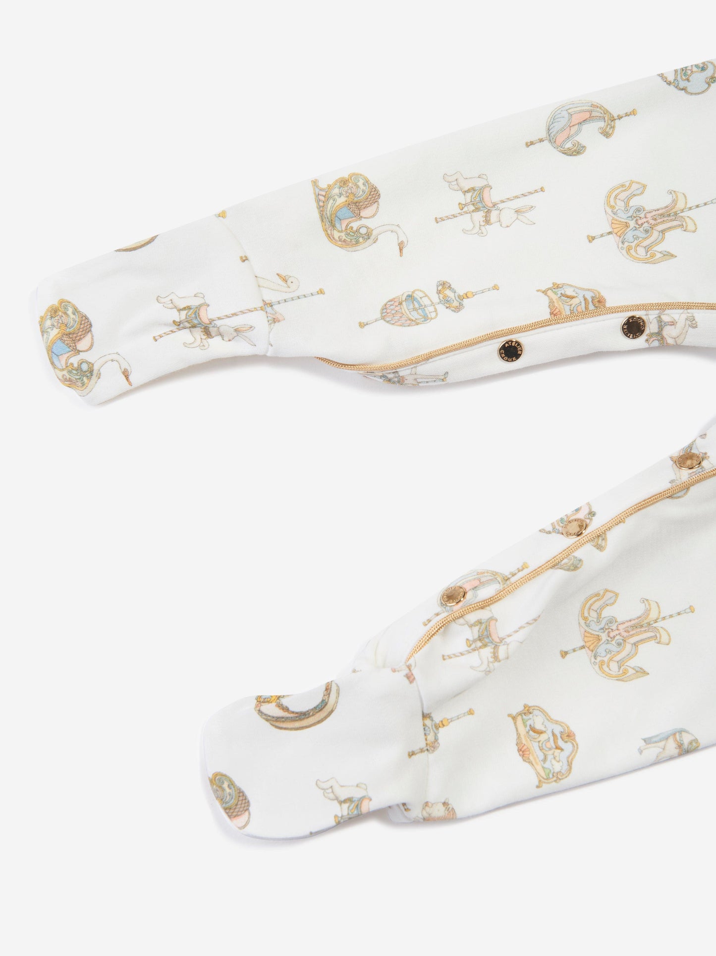 Atelier Choux Baby Carousel Classic Playsuit in White