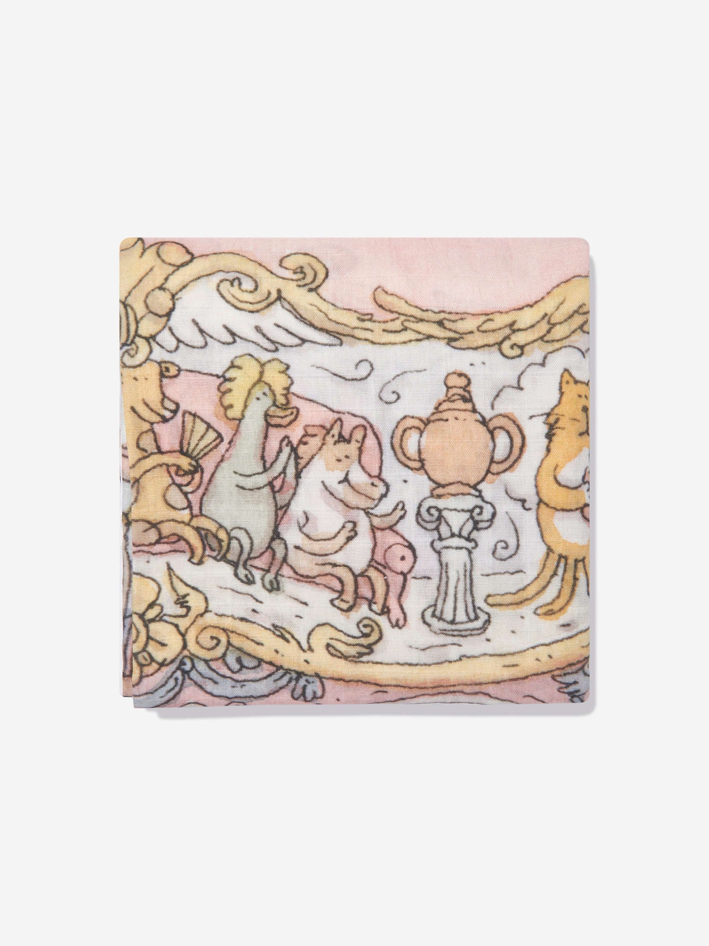 Atelier Choux Baby Girls Grand Carousel Blanket in White (200cm)
