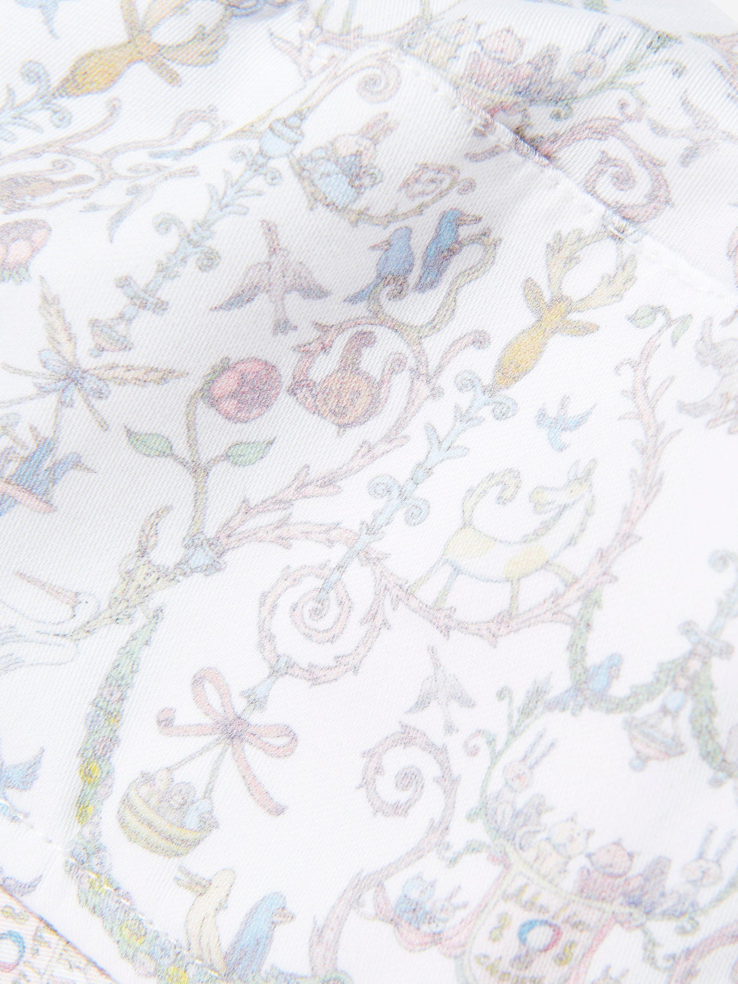 Atelier Choux Girls Bobbie Toile De Jouy Hat in Ivory