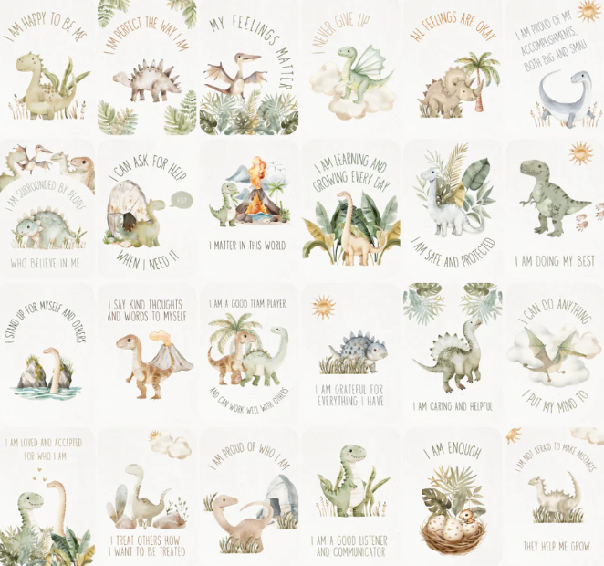 Cartes d'affirmation pour les plus grands