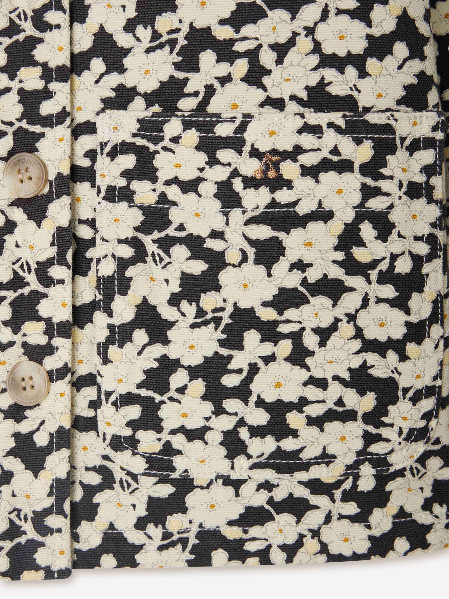 Bonpoint Girls Floral Jalia Jacket in Black