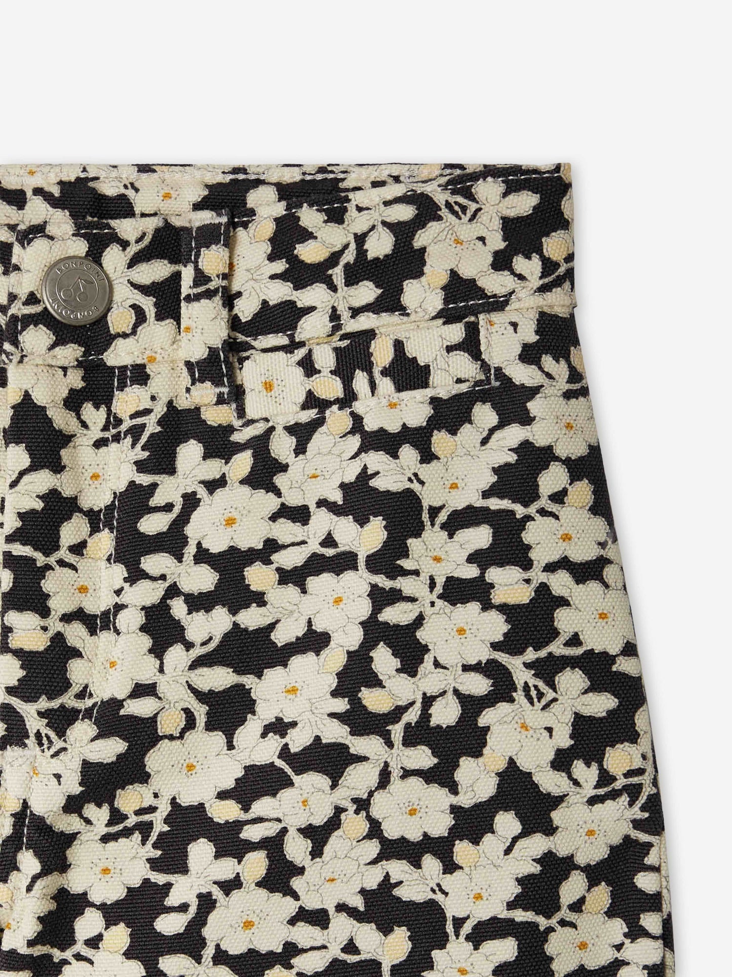 Bonpoint Girls Floral Gersande Trousers in Black