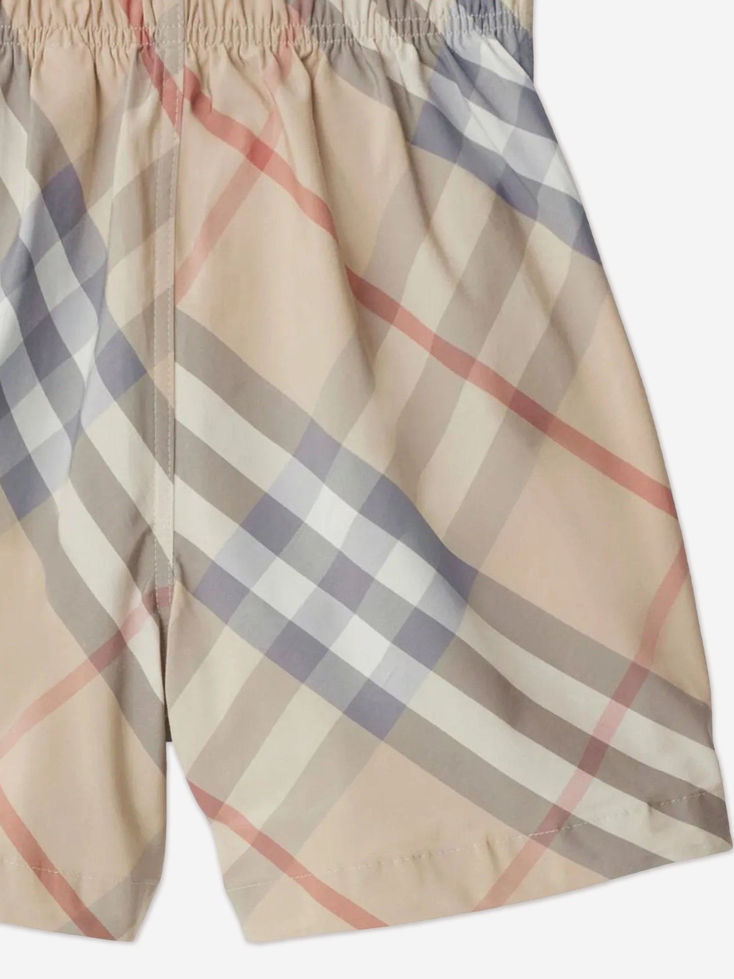Burberry Boys Fabien Check Shorts in Beige