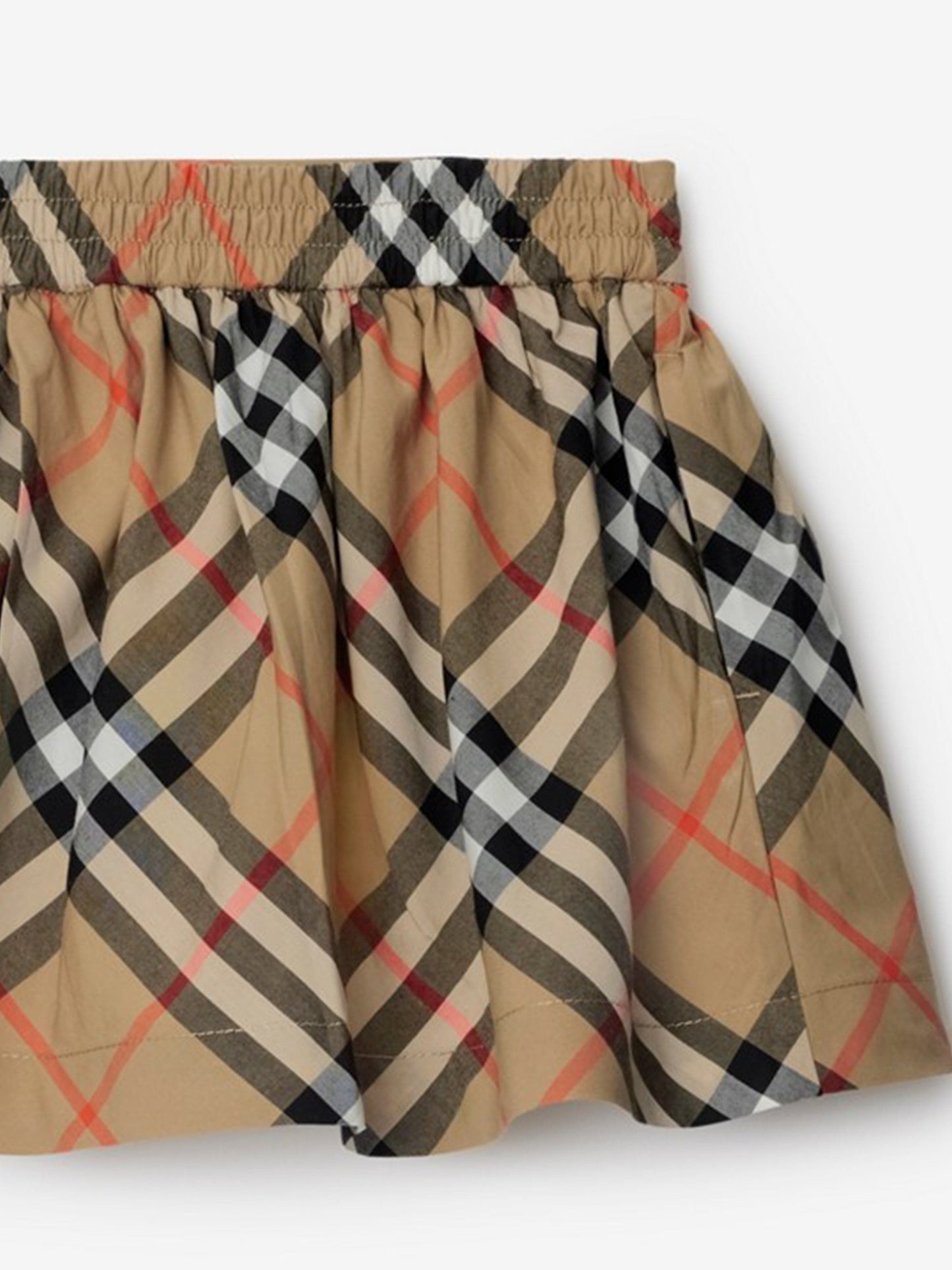 Burberry Baby Girls Check Kelsey Skirt in Beige