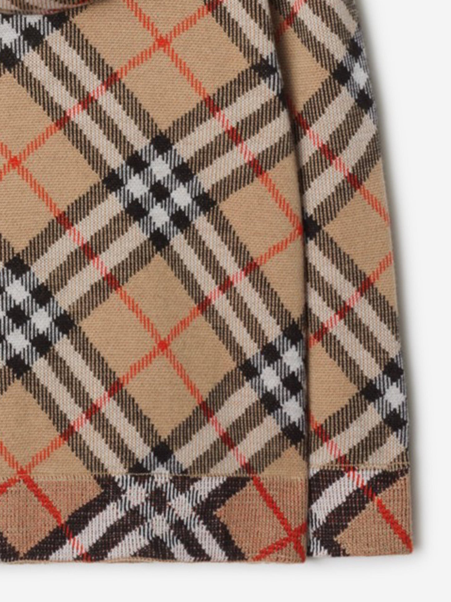 Burberry Boys Jimmy Check Zip Up Top in Beige