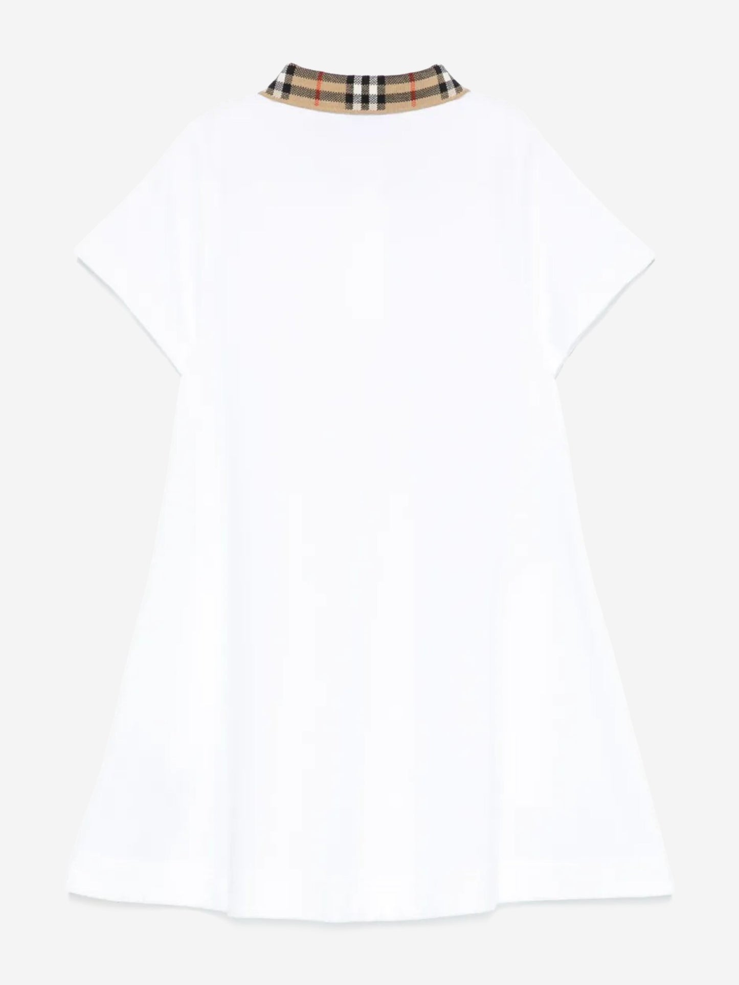 Burberry Girls Check Collar Astrid Dress in White
