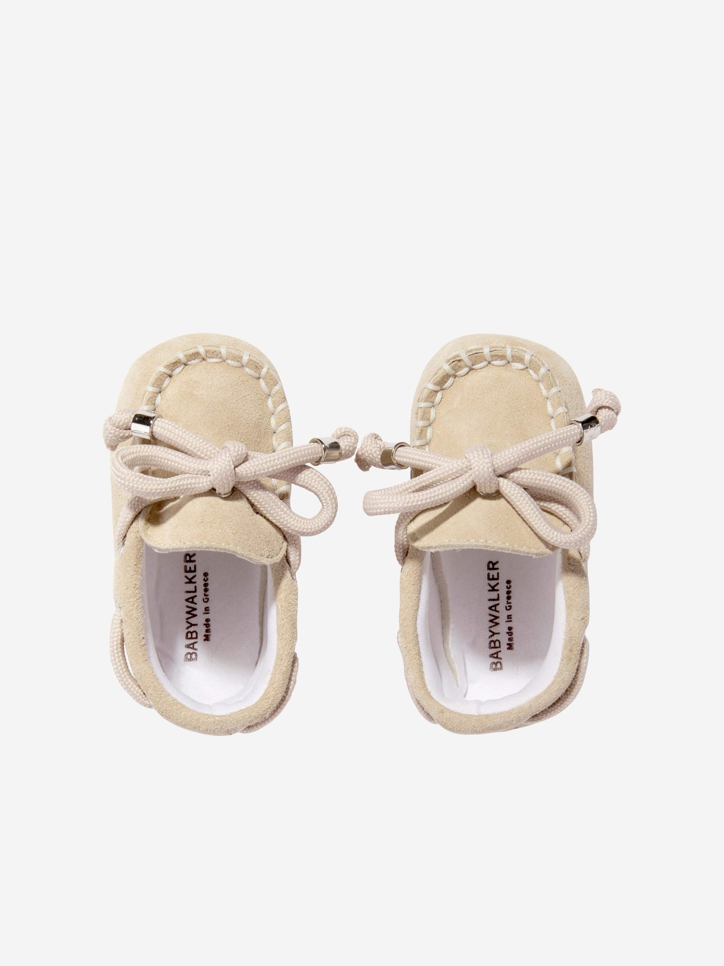 BABYWALKER Baby Boys Suede Moccasins in Beige