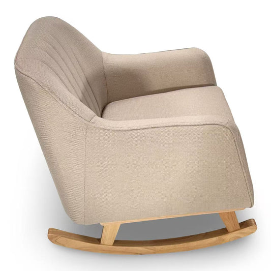 Bristam Nursing Chair - Natural & Oak With Stool