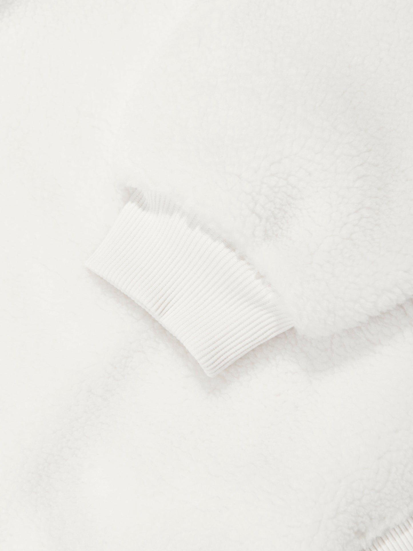 Calvin Klein Girls Sherpa Fleece Half Zip Sweatshirt in Ivory