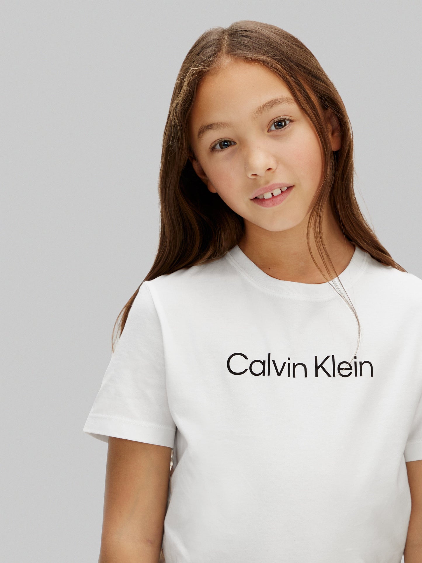 Calvin Klein Kids Logo T-Shirt in White