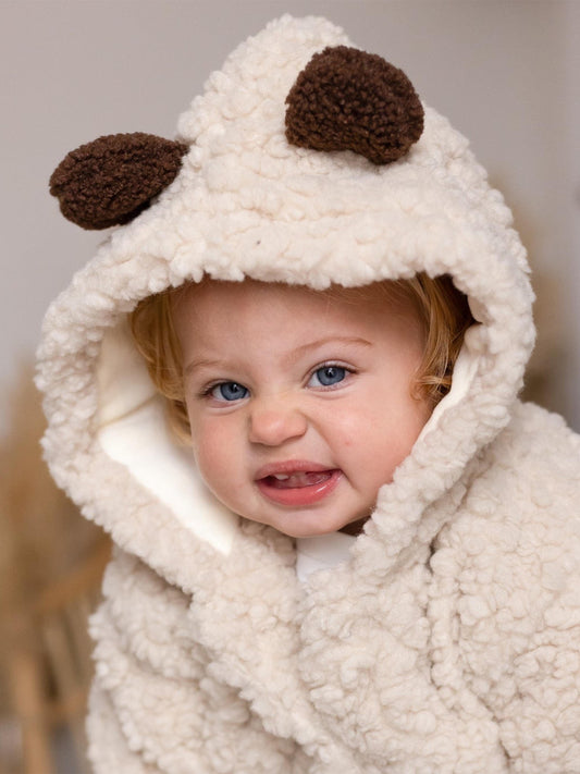 Cozy Crew Club Baby The Fur Bear Winter Coat in Ivory