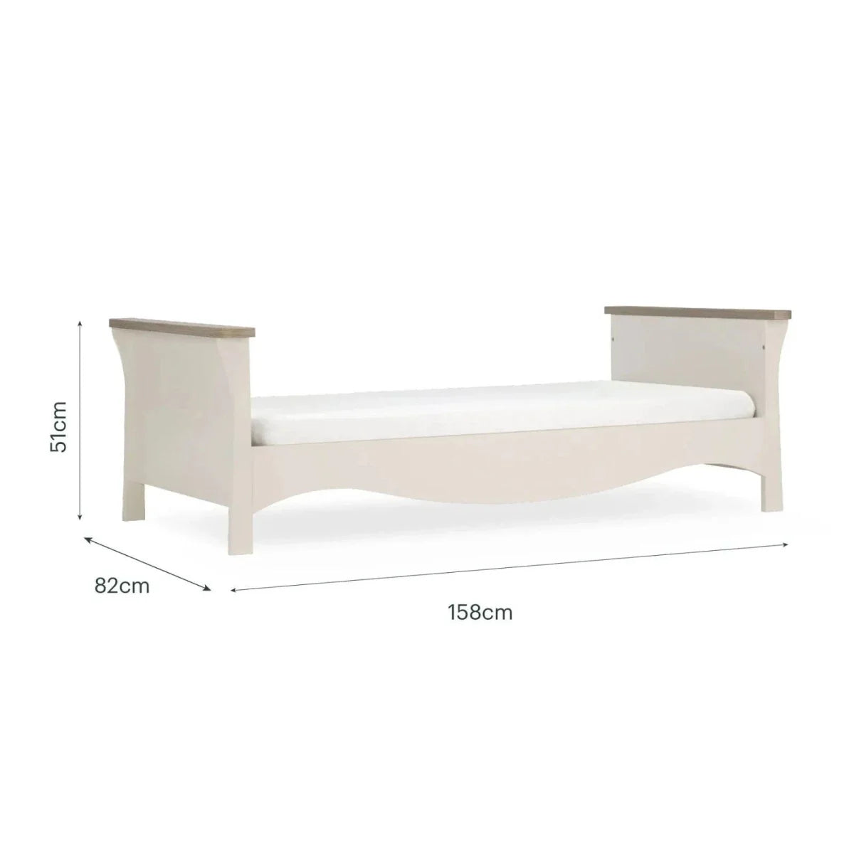 CuddleCo Clara Toddler Bed - Cashmere/Ash