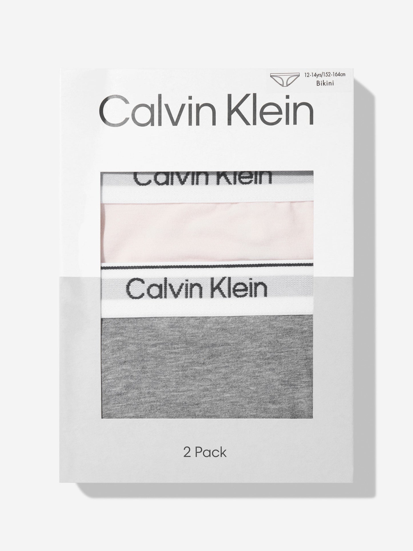 Calvin Klein Girls 2 Pack Bikini Knickers Set in Pink