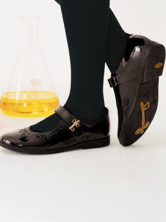 Clarks Girls Patent Leather Lock Magic Shoes in Black (Standard Fit)