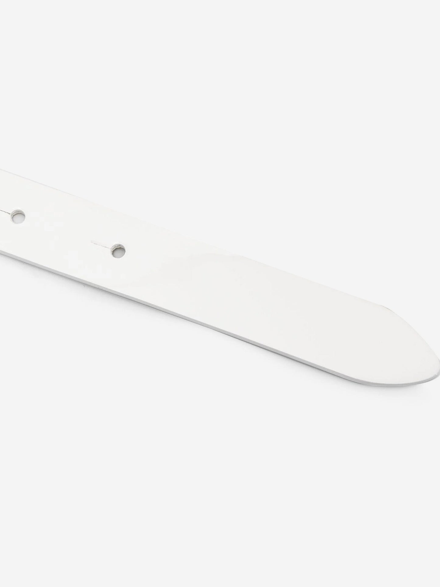 Dolce & Gabbana Girls Leather Logo Belt in White