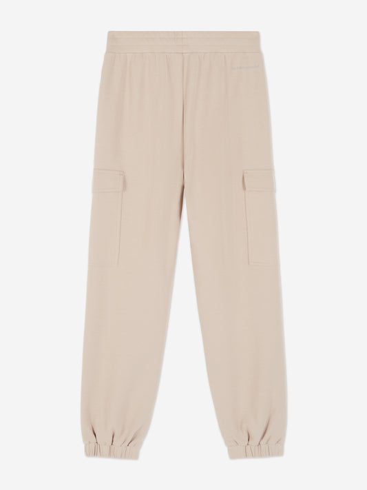 EA7 Emporio Armani Girls Cargo Trousers in Beige