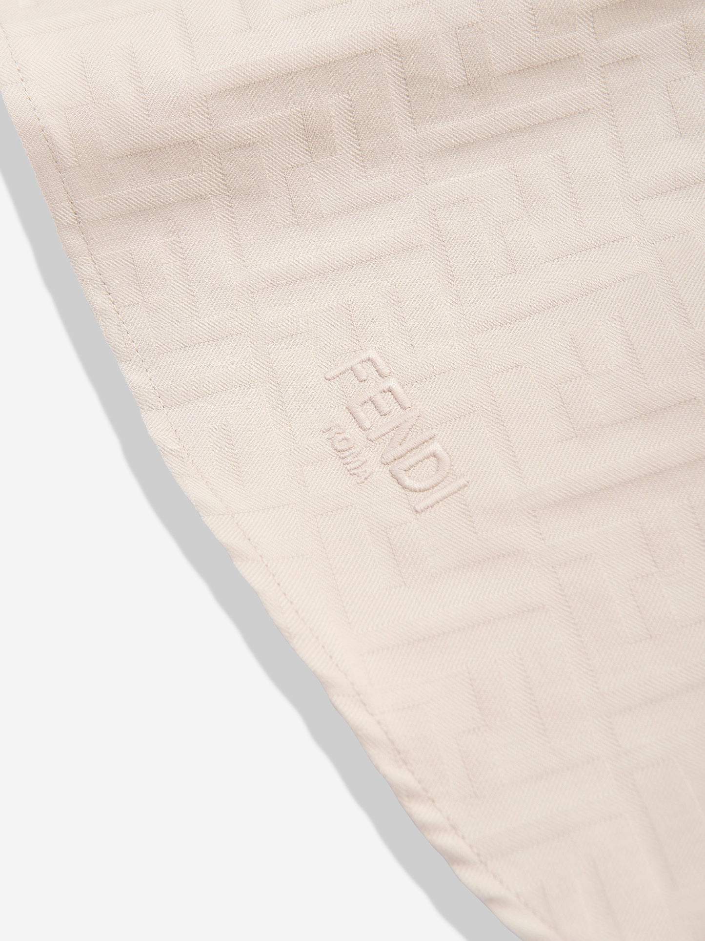 Fendi Baby Girls FF Jacquard Logo Dress in Beige