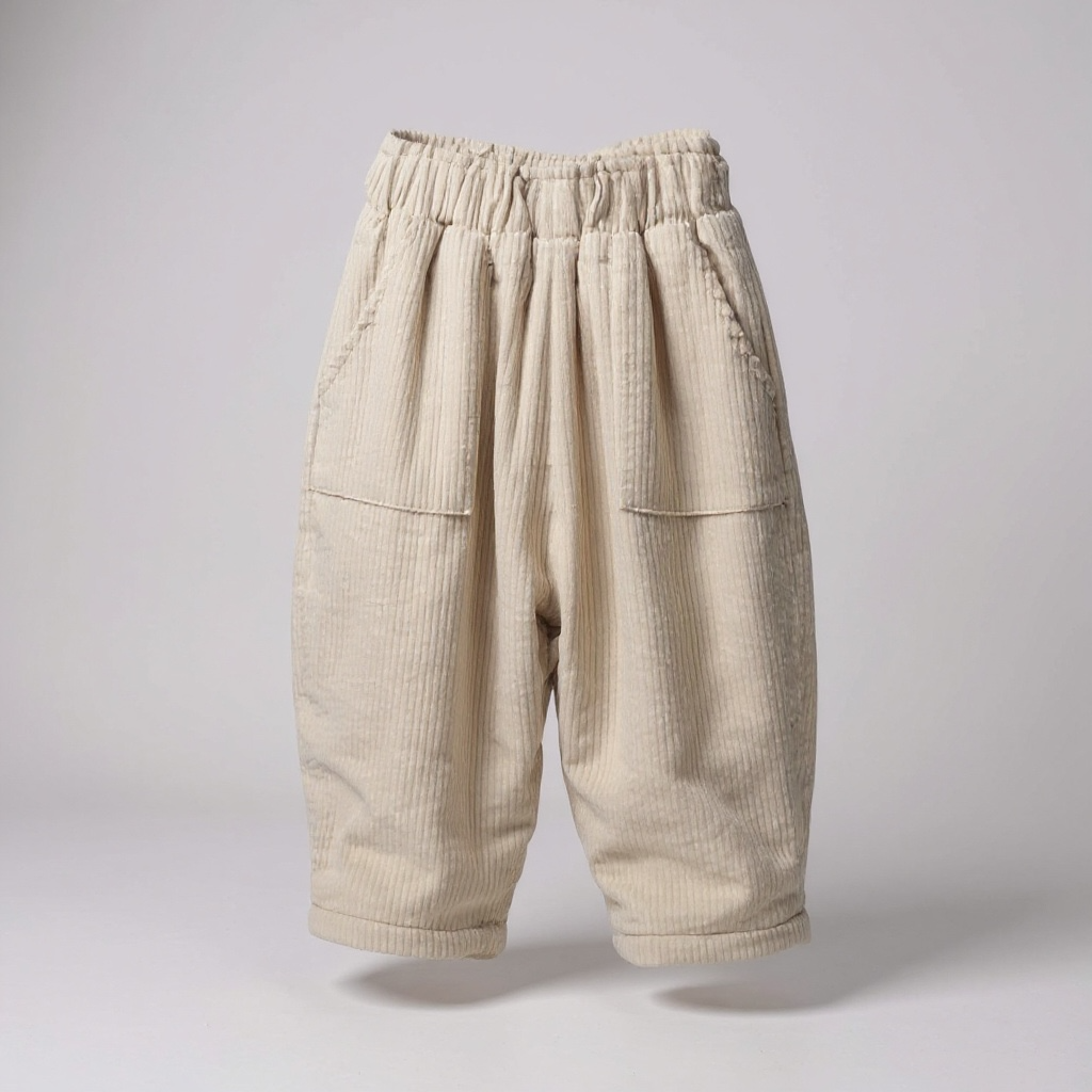 Fleece-Lined Corduroy Baby Trousers