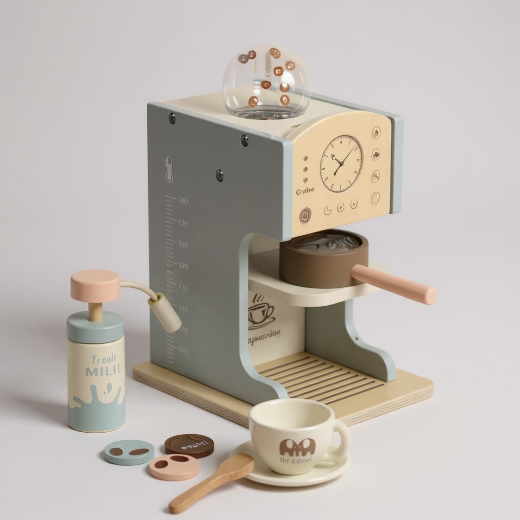Wooden Toy Coffee Maker Set