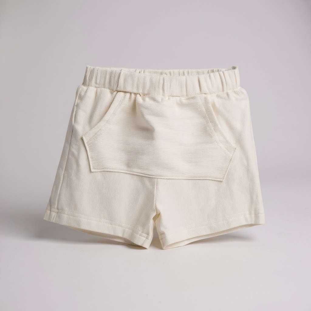 Lightweight Ribbed Cotton Pocket Shorts