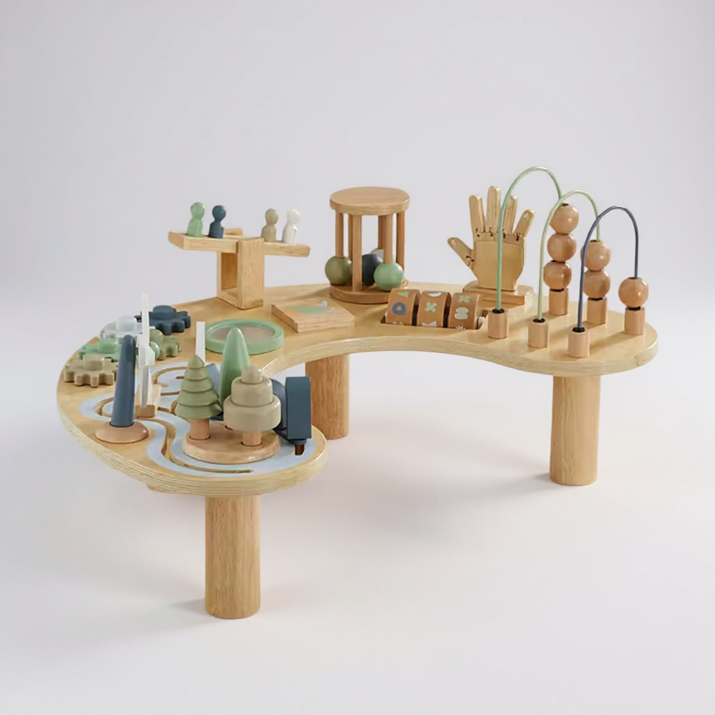 Montessori Wooden Activity Table