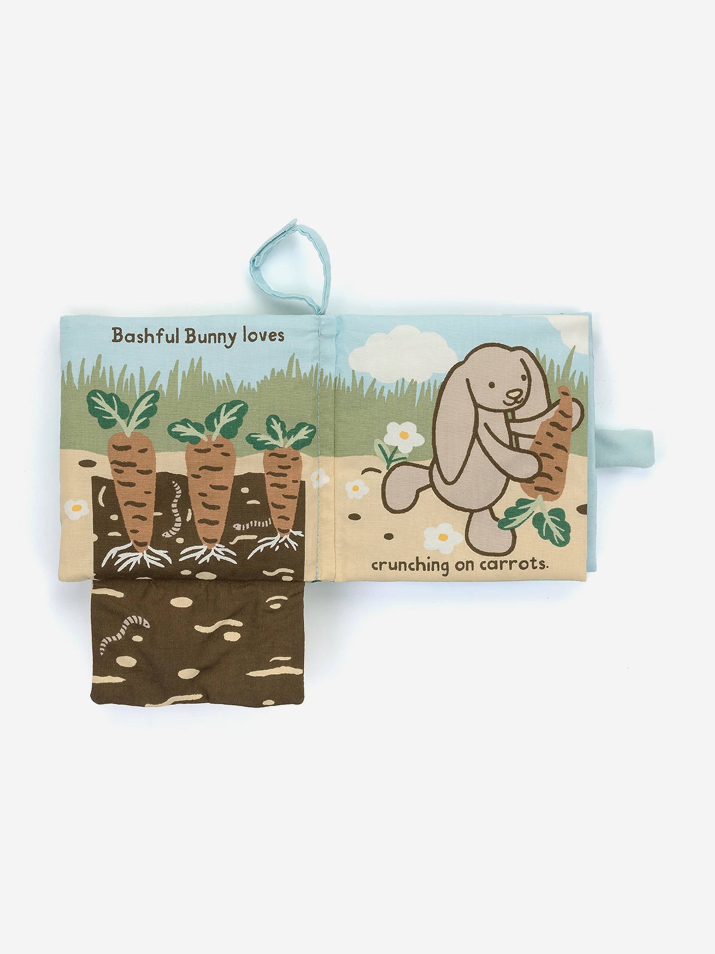 Jellycat Bashful Bunny Loves You Book in Blue