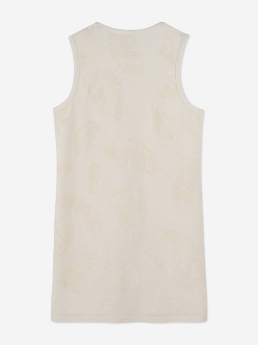 KENZO Girls Logo Tank Dress in Beige