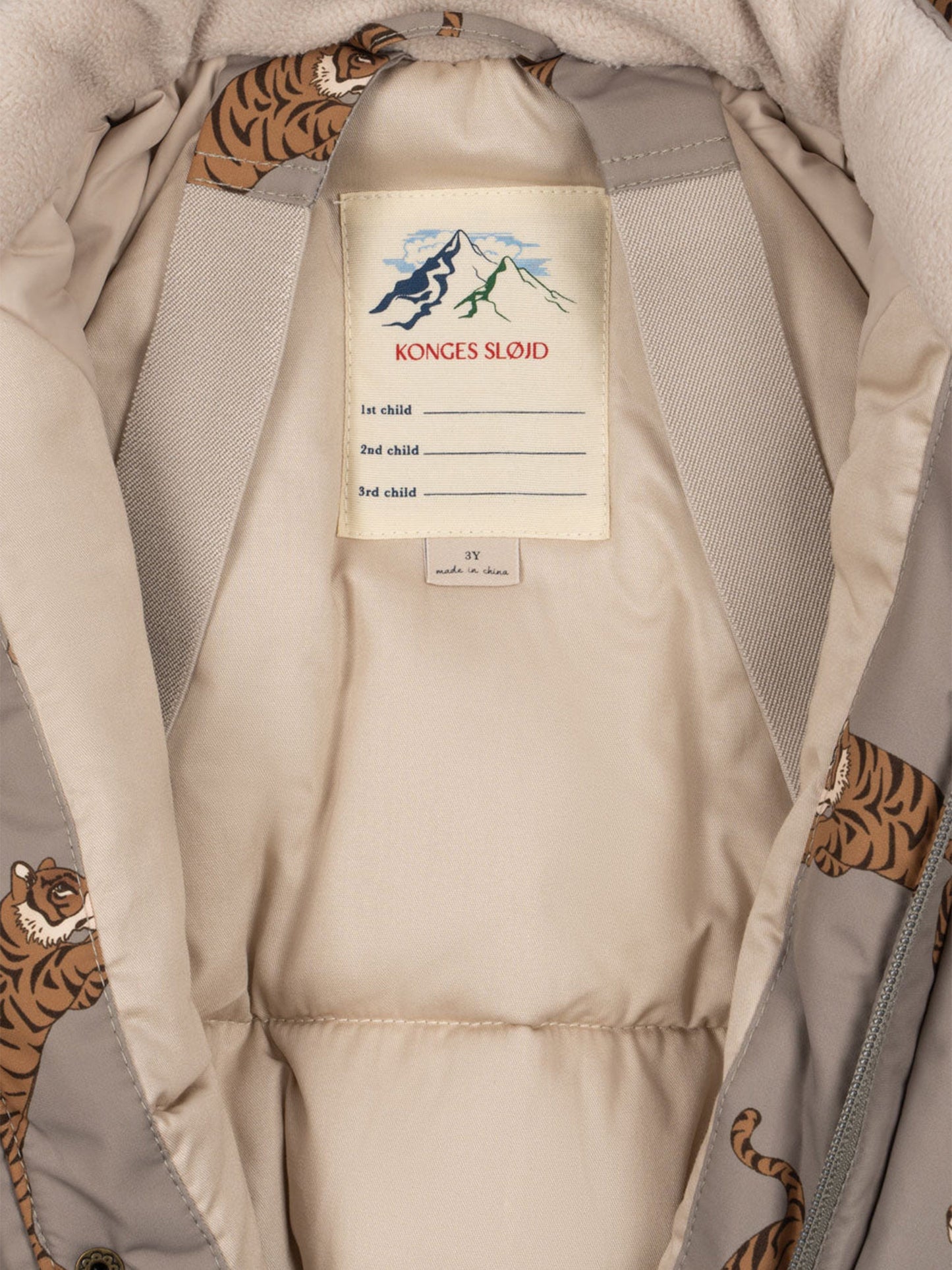 Konges Sløjd Boys Nohr Tiger Snowsuit in Brown