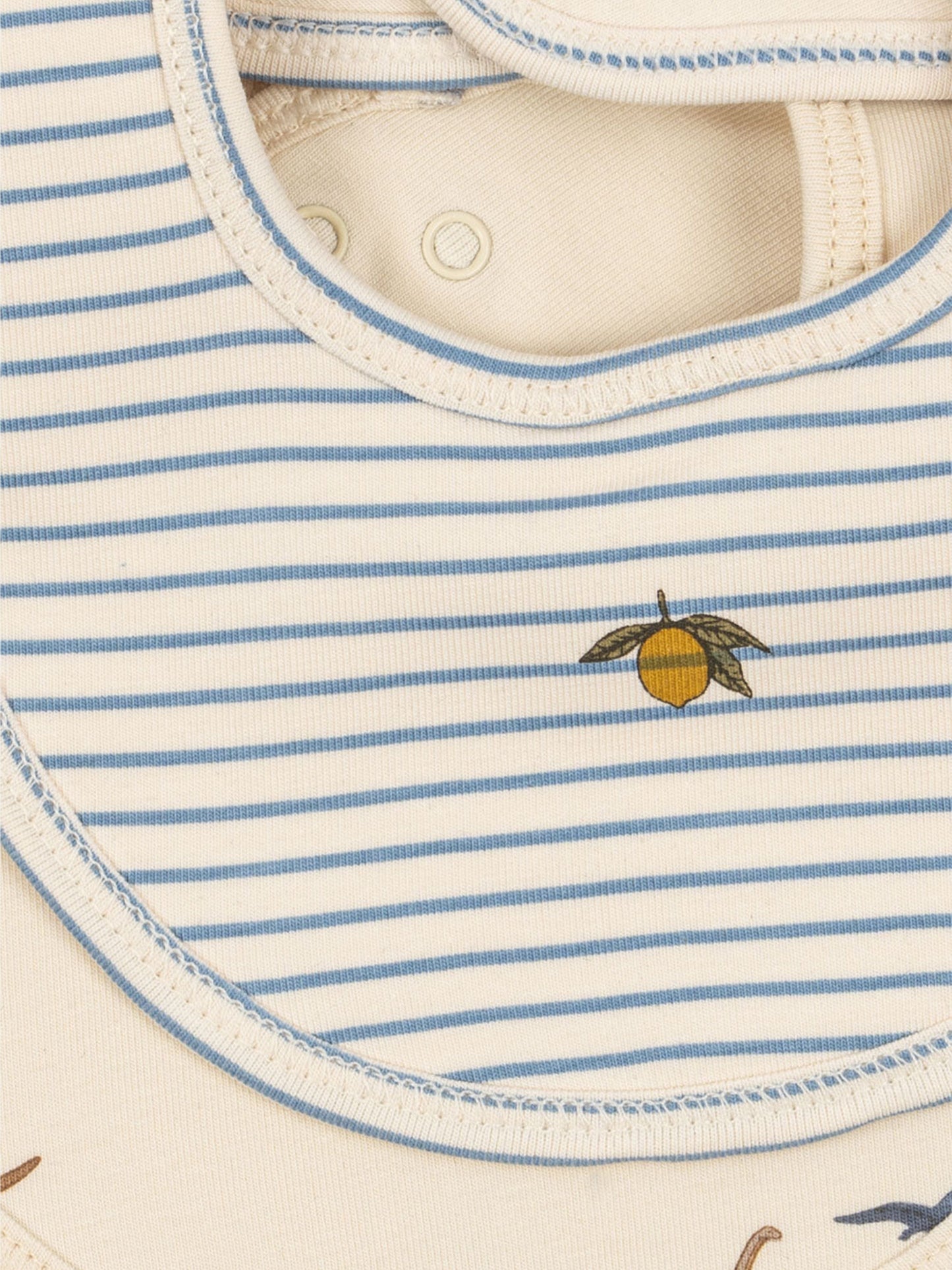 Konges Sløjd Baby Boys Basic 2 Pack Bib Set in Ivory
