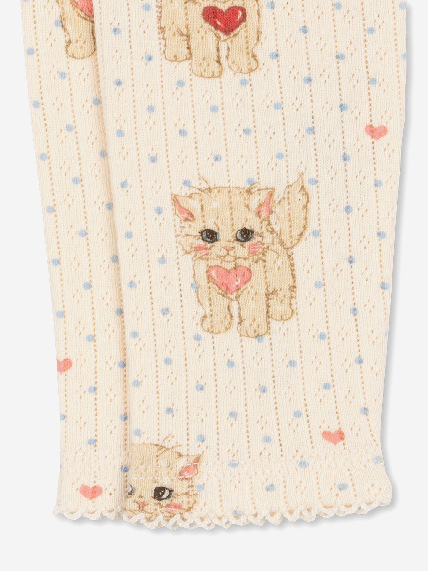 Konges Sløjd Baby Girls Minnie Miao Amore Leggings in Ivory