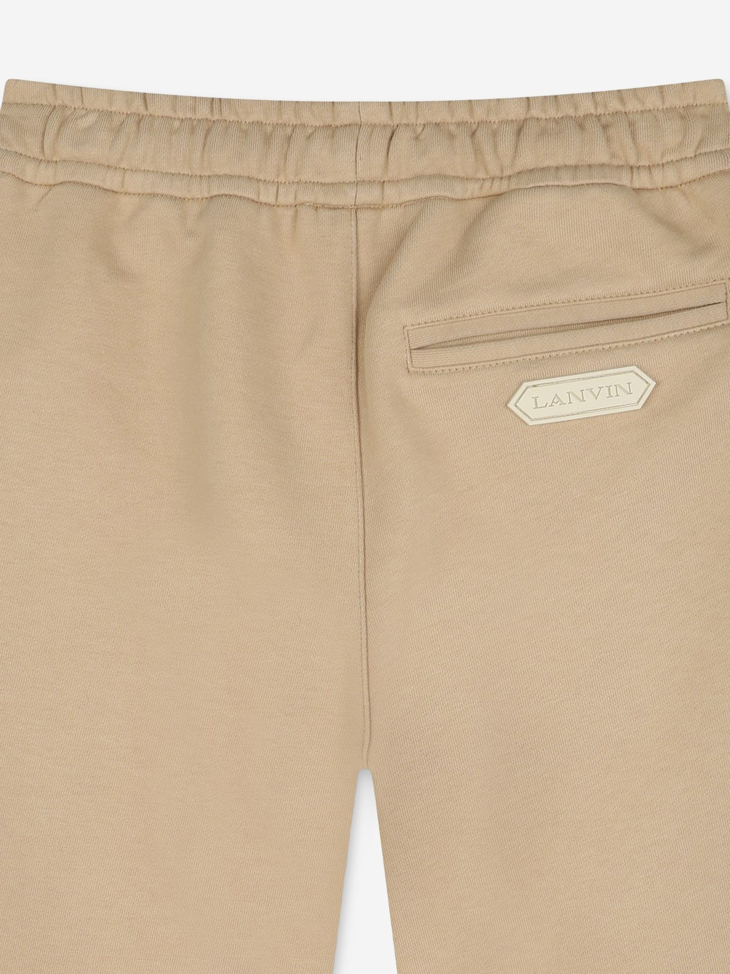 Lanvin Boys Logo Bermuda Shorts in Beige