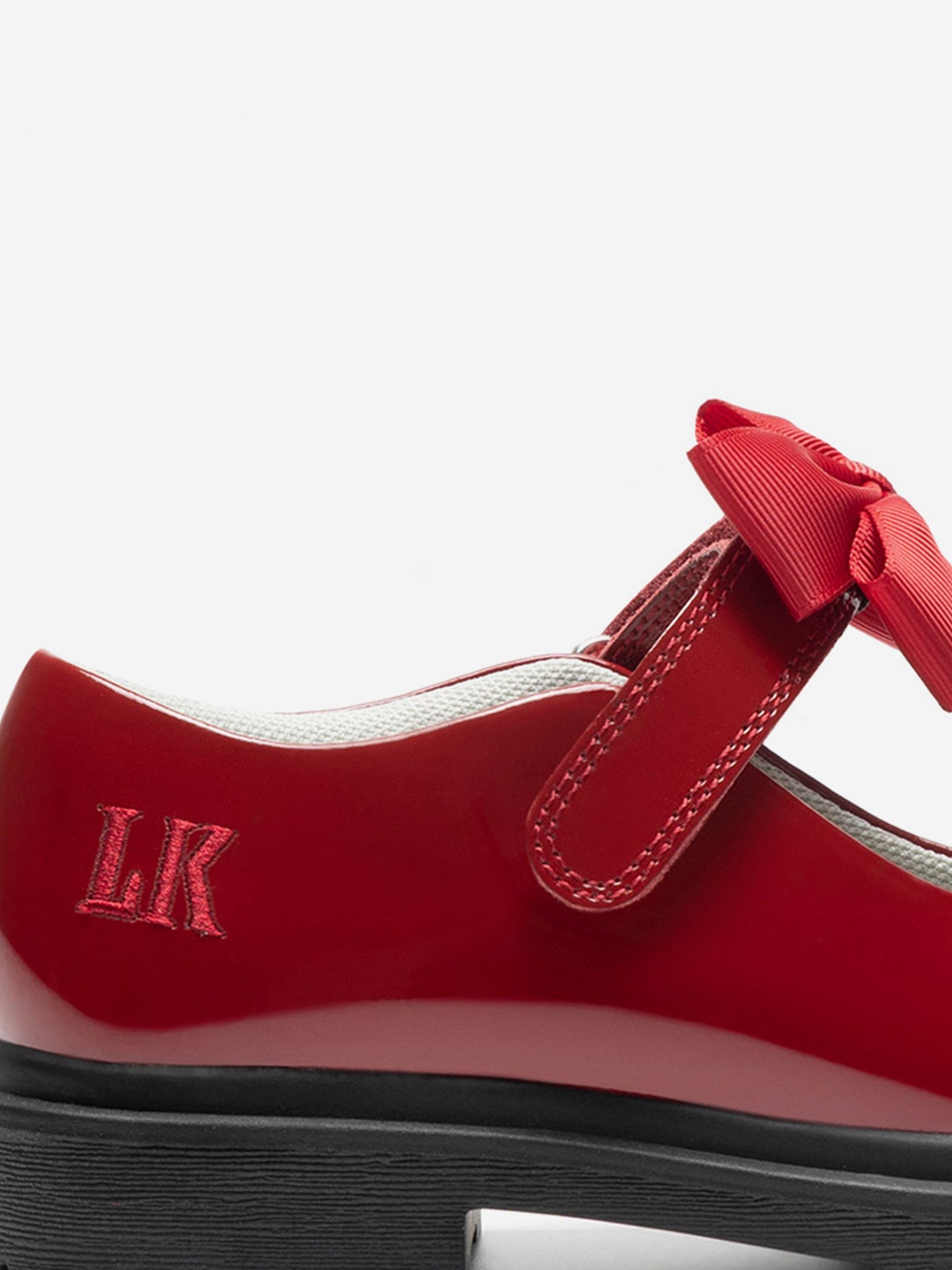 Lelli Kelly Girls Mia Bow Patent School Shoes in Red