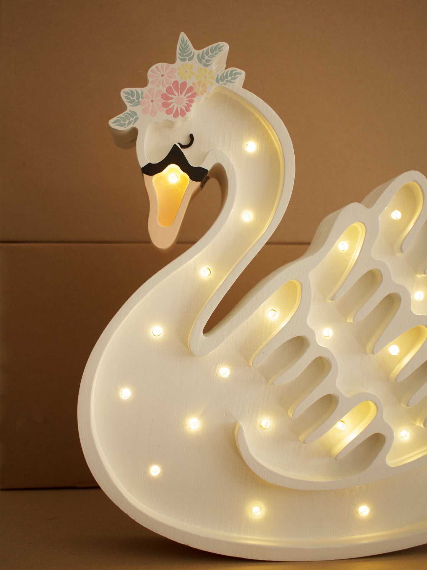 Little Lights Swan Lamp in White (36x31.5x5.5 cm)