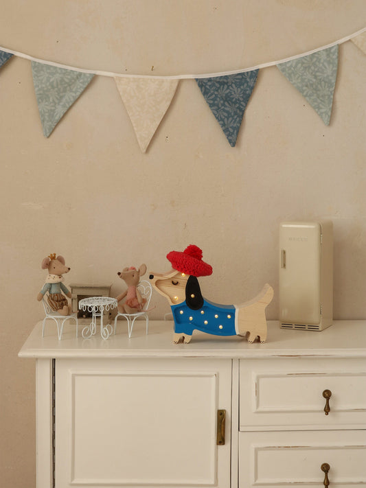 Little Lights Puppy Mini Lamp in Blue (23x14x5 cm)