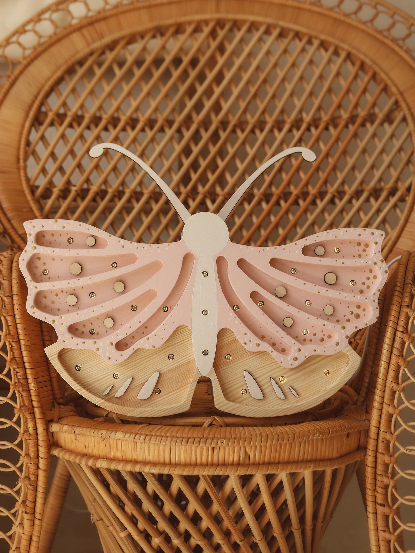 Little Lights Butterfly Lamp in Pink (19x35x5.5 cm)