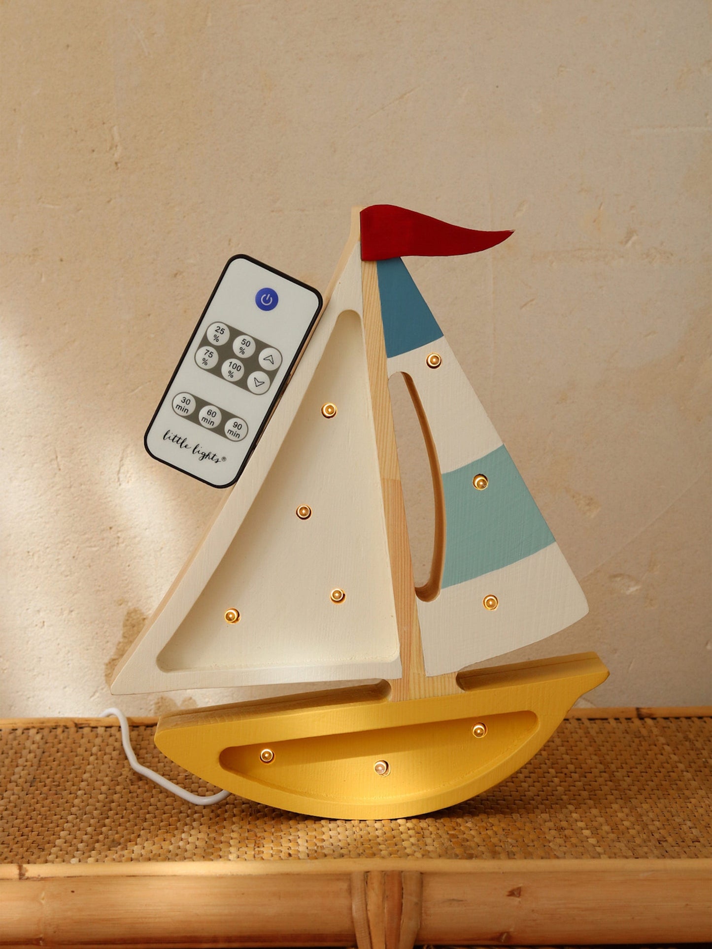 Little Lights Sailboat Lamp in Multicolour (19.5x24x5.5 cm)