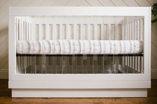 Lulujo - Cotton Fitted Cot Sheet - Fish (135cm x 70cm)